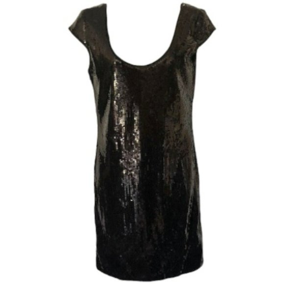 Armani Exchange A/X Sequined Cocktail Dress - Black - M - Picture 1 of 13